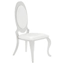 Anchorage Oval Back Side Chairs Cream and Chrome (Set of 2)