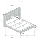 Lucia Eastern King & Queen Bed Beige & Grey