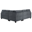 Georgina 5 Pc Stationary Sectionals Grey