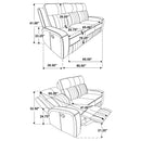 Raelynn Reclining 3 Pc Set