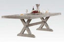 Acme Rocky Rectangular Dining Table in Gray Oak 72860