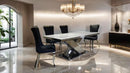 Basilicata Gold Chair (2/CTN) White, Gray, & Black