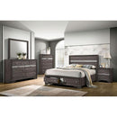 CHRISSY E.King, Full, & Queen Bed White, Grey, & Black