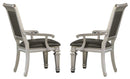 Bevelle Arm Chair in Silver (Set of 2) 1958A