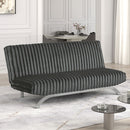 Villeneuve Futon Sofa Bed Black, Pink, & Grey