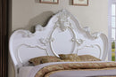 Roselli E.King & Queen Bed White & Chrome