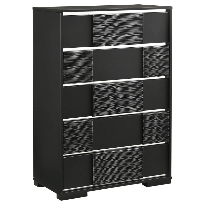 Blacktoft 5-drawer Chest Black image