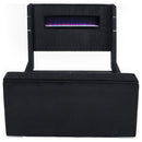 Tisdall Wingback TV Bed with Flame Visualizer