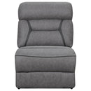 Higgins Upholstered Armless Chair Grey