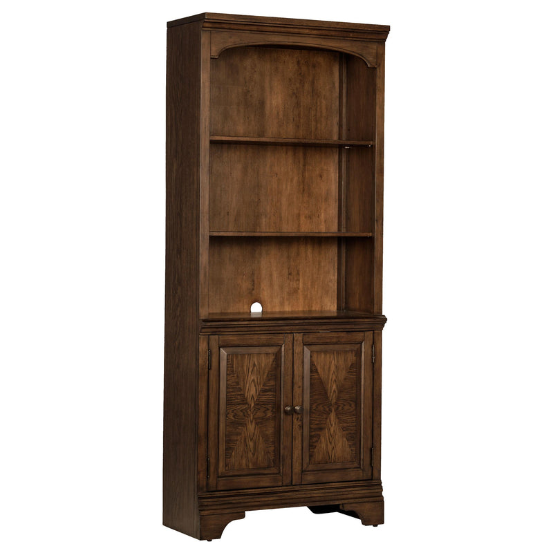 Hartshill Bookcase with Cabinet Burnished Oak image