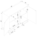 Elsa 2-door Accent Cabinet with Adjustable Shelves White and Gold