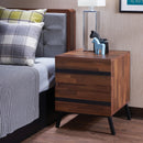 Karine Walnut & Black End Table