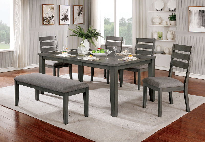 VIANA 6 Pc. Dining Table Set w/ Bench