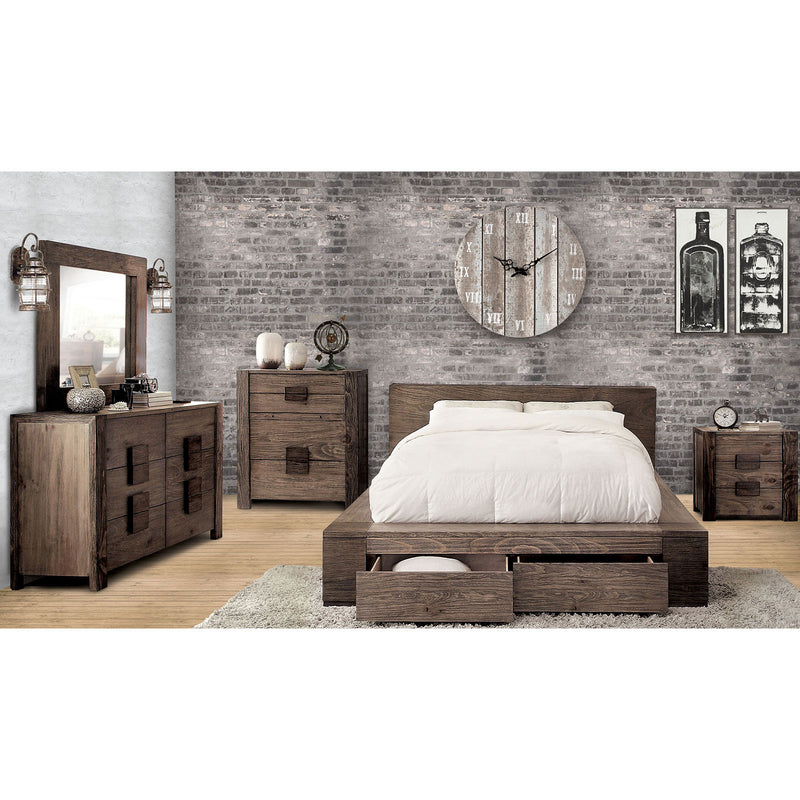 JANEIRO Rustic Natural Tone E.King Bed