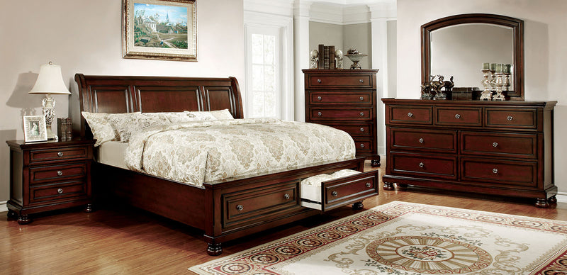 NORTHVILLE Dark Cherry 5 Pc. Queen Bedroom Set w/ Chest