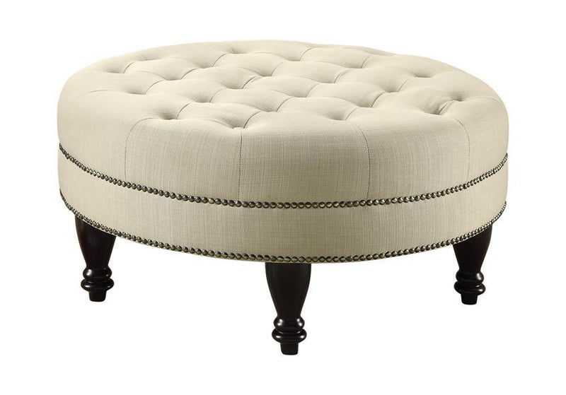 Traditional Round Cocktail Ottoman