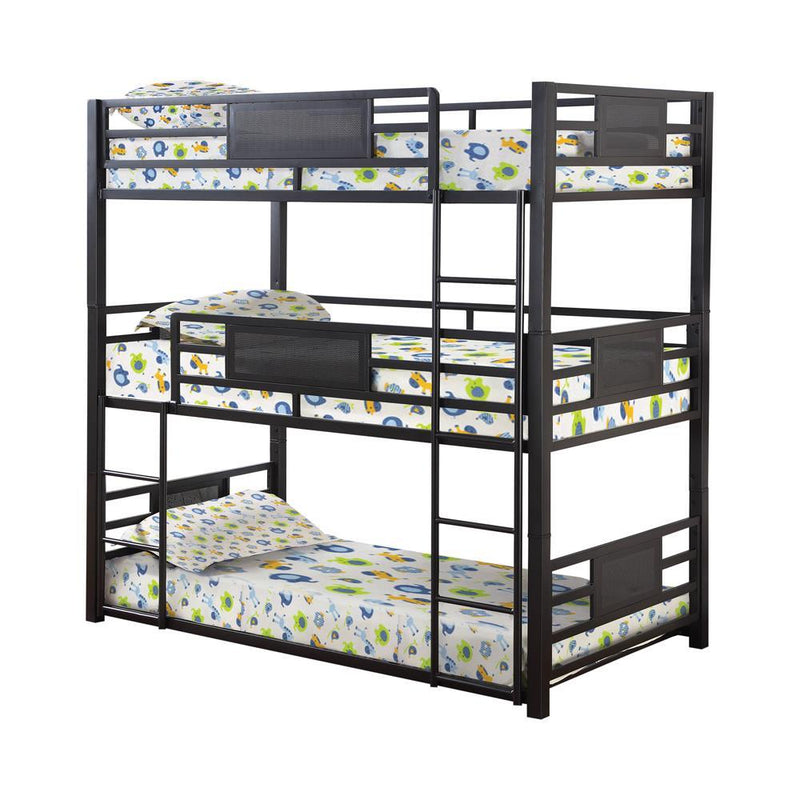 G460394 Casual Black Full Triple Bunk Bed