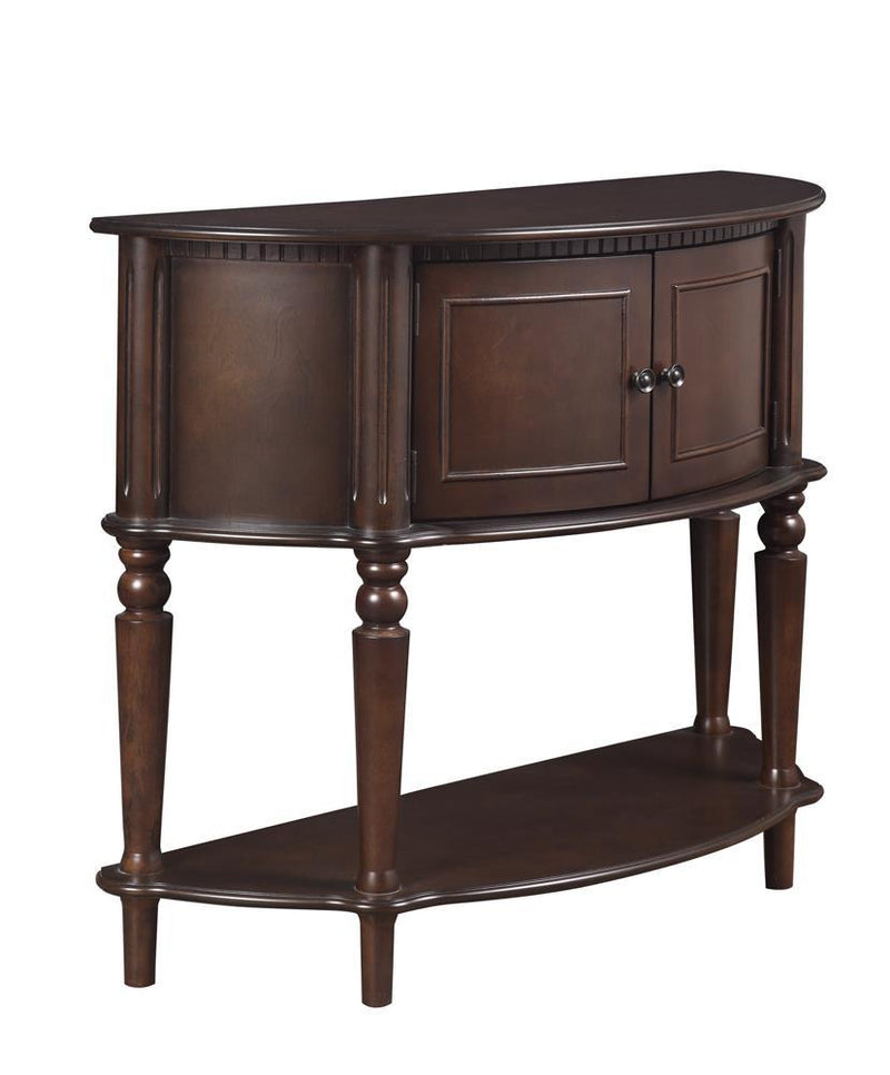 Brenda Console Table with Curved Front Brown