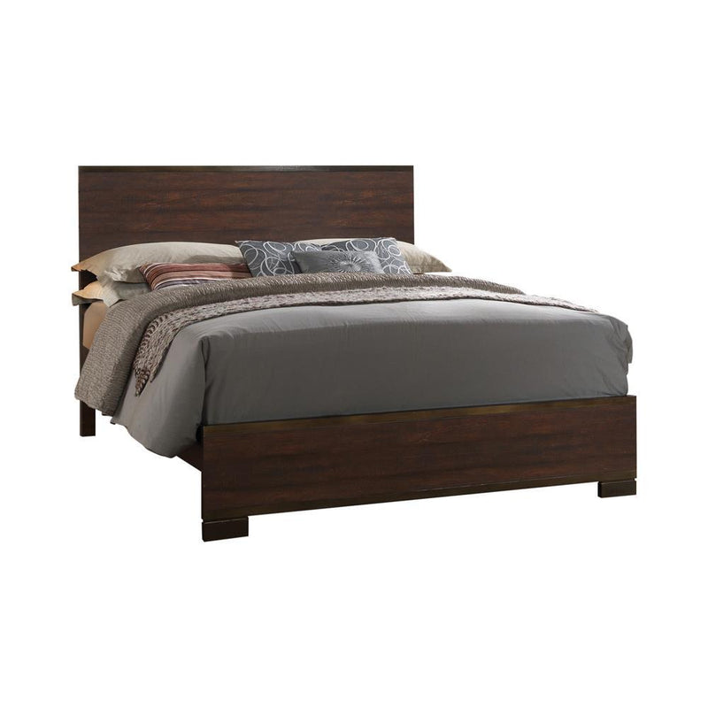 Edmonton Queen Panel Bed Rustic Tobacco