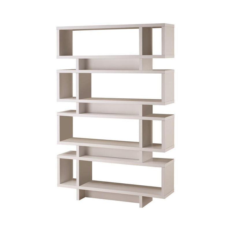 Reid 4-tier Open Back Bookcase White