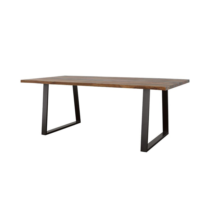 Ditman Live Edge Dining Table Grey Sheesham and Black