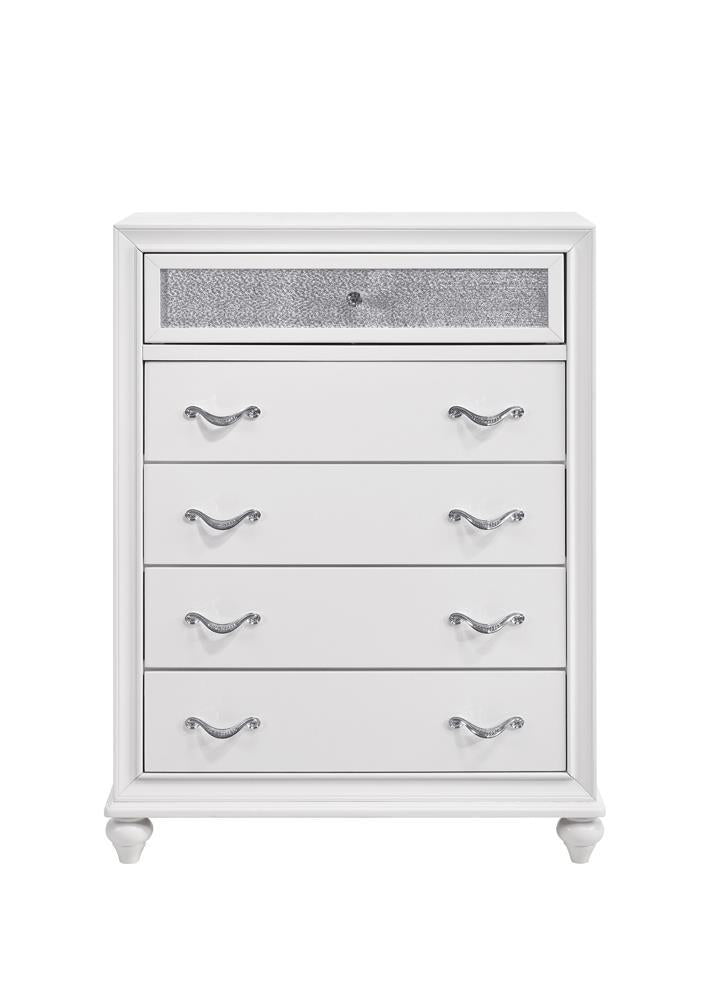 Barzini 5-drawer Chest White