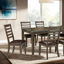 Adia 7 Pc Dinning Table Set Grey & Brown