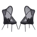Alverta Foldable Chair Grey & Black (2/Ctn)