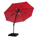 Fera 10 Ft Round Umbrella w/ LED Bulb + 37" Large Base