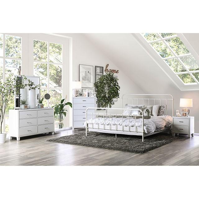 IRIA Vintage White Full Bed