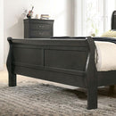 Louis Philippe Cal.King Bed Black & Grey