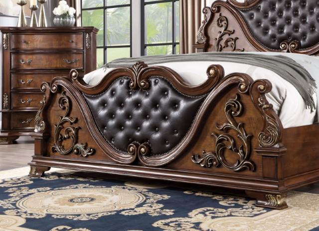 ESPARANZA Cal.King Bed, Brown Cherry