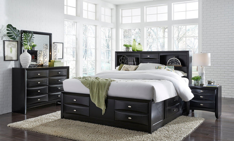 Linda Black Full 5-Piece Bedroom Set image