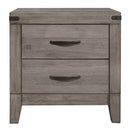 Woodrow 2 Drawer Nightstand in Gray 2042-4