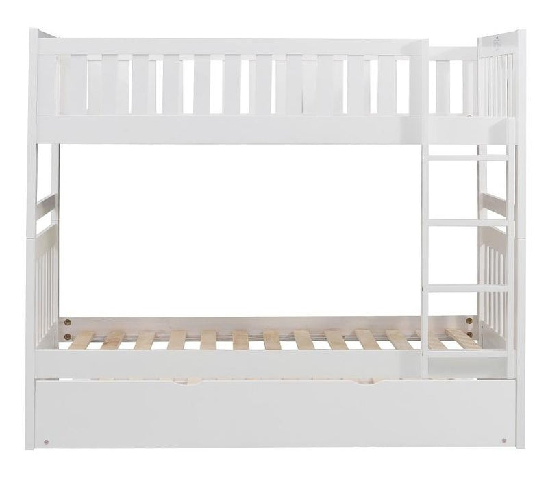 Galen Twin/Twin Bunk Bed w/ Twin Trundle in White B2053W-1*R