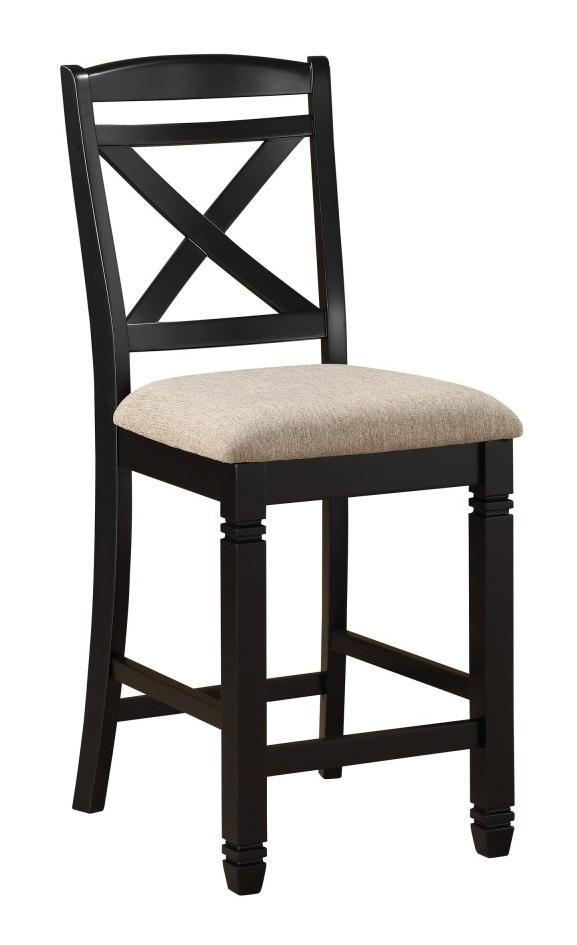 Homelegance Baywater Counter Height Chair in Black (Set of 2)