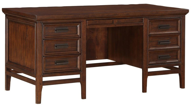 Homelegance Frazier Executive Desk in Brown Cherry 1649-17