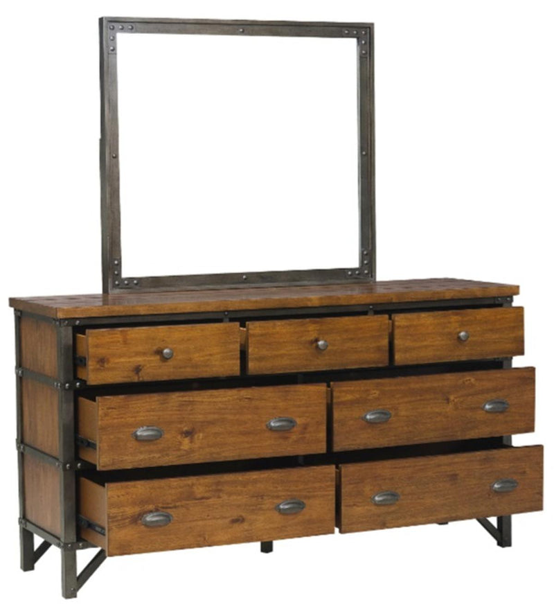 Holverson Dresser in Rustic Brown & Gunmetal 1715-5