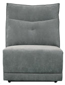 Tesoro Armless Chair in Dark Gray 9509DG-AC