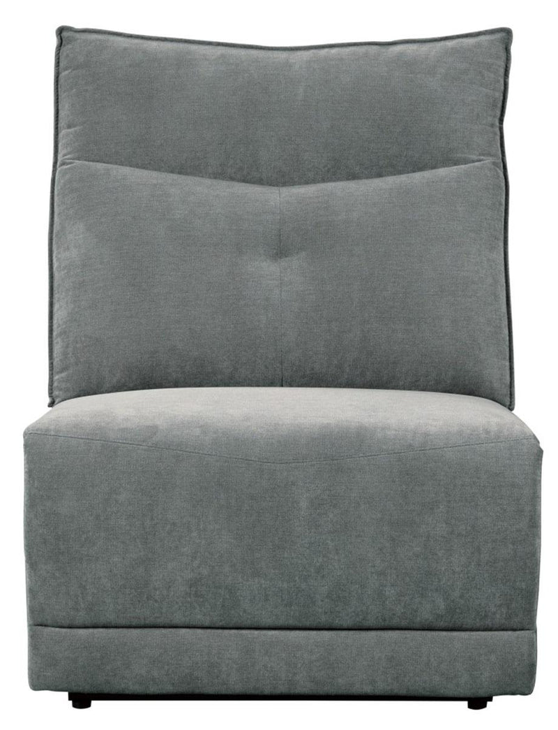 Tesoro Armless Chair in Dark Gray 9509DG-AC image