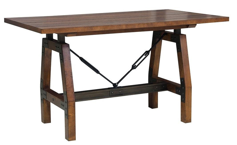 Holverson Counter Height Table in Rustic Brown 1715-36