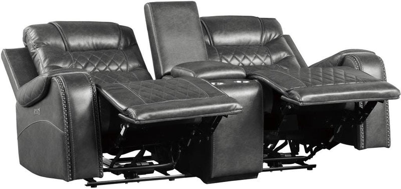 Putnam Double Glider Reclining Loveseat in Gray 9405GY-2