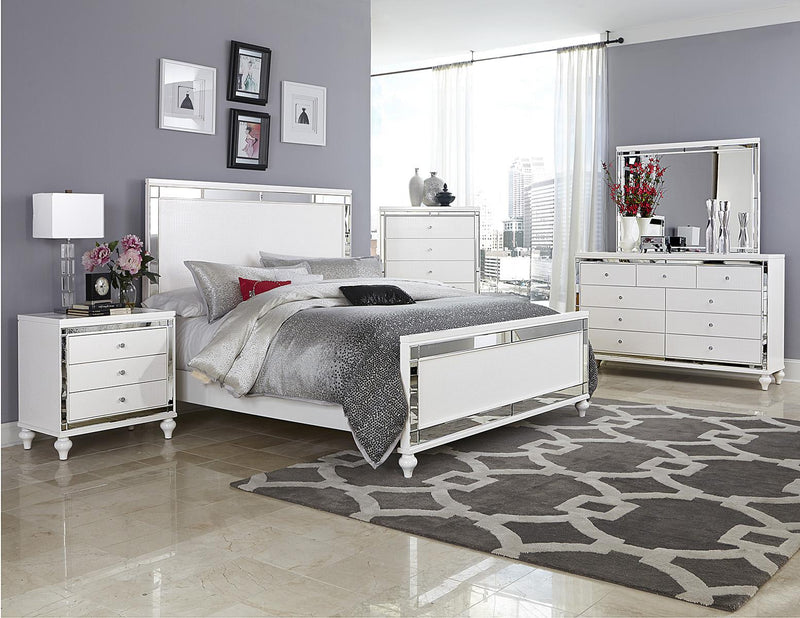 Alonza 3 Drawer Nightstand in White 1845-4