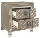 Youth Loudon 2 Drawer Nightstand in Champagne Metallic B1515-4