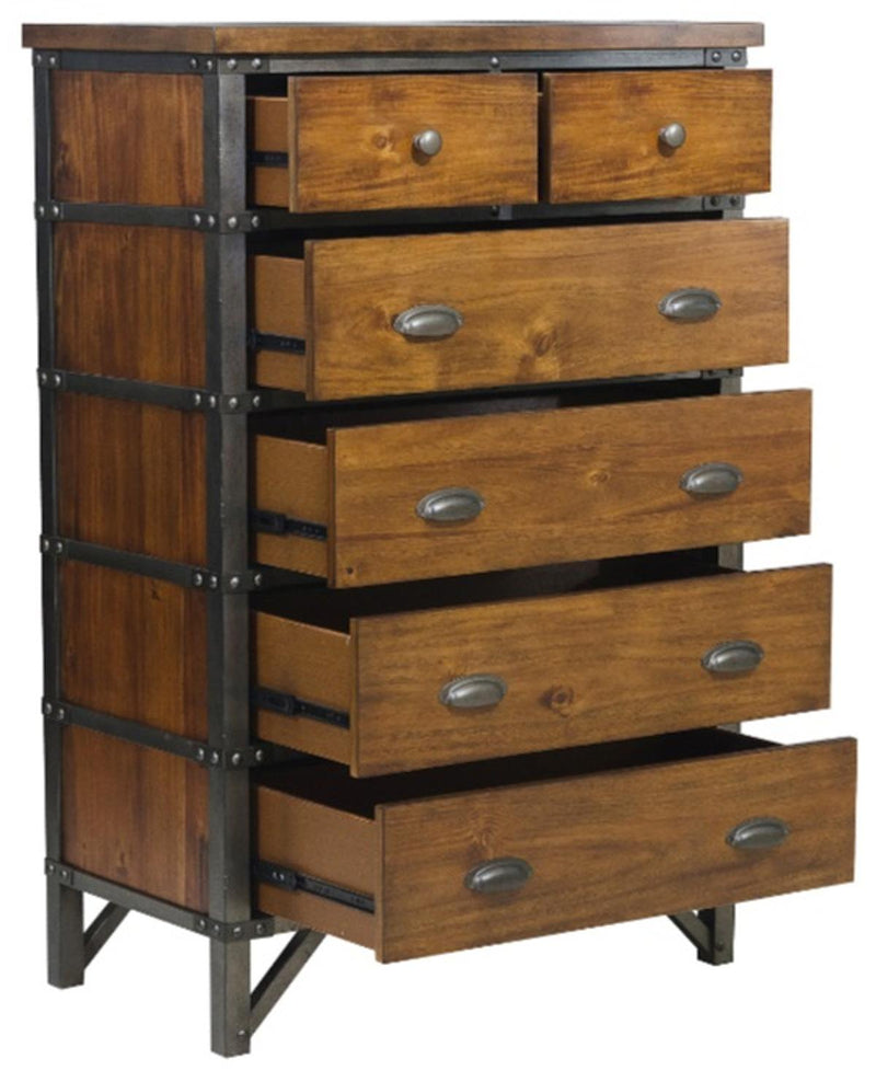 Holverson Chest in Rustic Brown & Gunmetal 1715-9