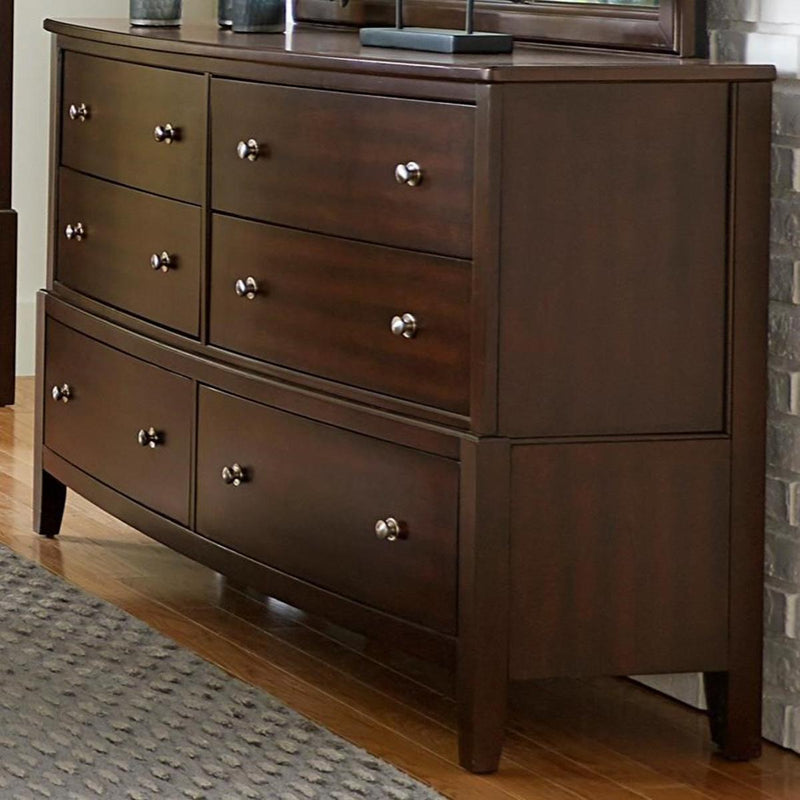 Homelegance Cotterill 6 Drawer Dresser in Cherry 1730-5 image