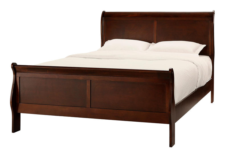 Mayville Queen Sleigh Bed in Brown Cherry 2147-1 image