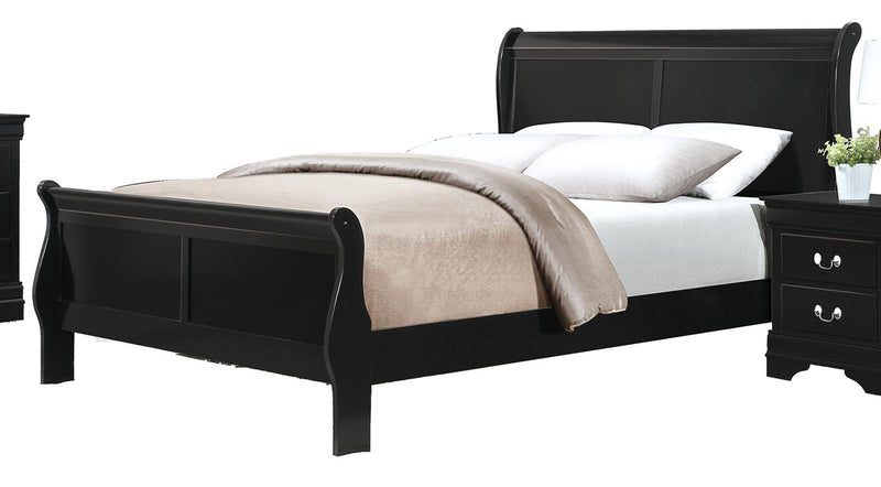 Mayville Queen Sleigh Bed in Black 2147BK-1 image