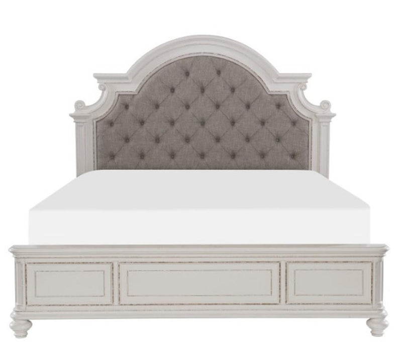 Baylesford King Upholstered Panel Bed in Antique White 1624KW-1EK* image