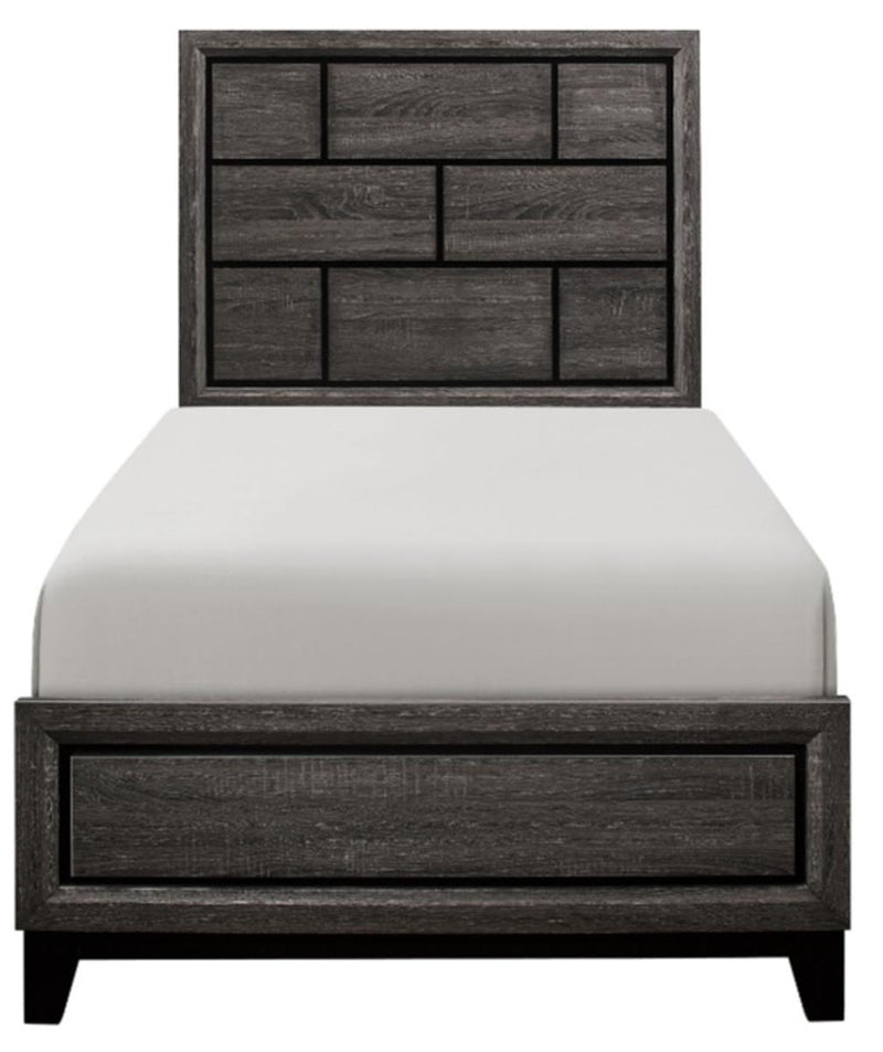 Davi Twin Panel Bed in Gray 1645T-1* image